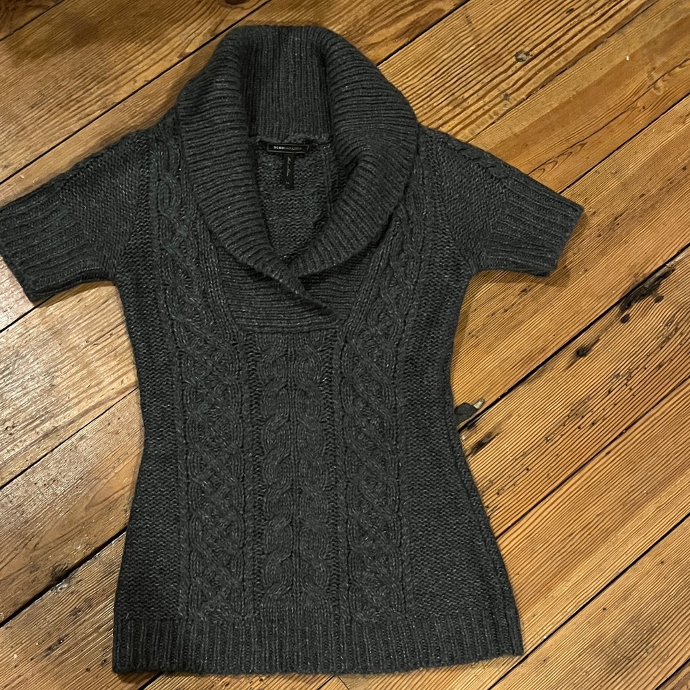 BCBGMaxAzria Dark Gray Cowl Neck Sweater